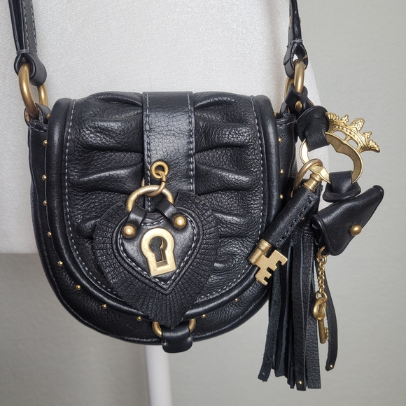 Juicy Couture Handbags - Juicy Couture Black Crossbody Bag with Gold Accents